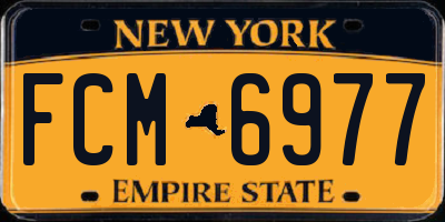 NY license plate FCM6977