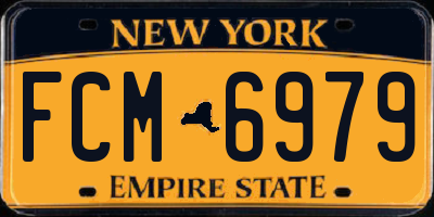 NY license plate FCM6979