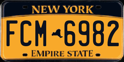 NY license plate FCM6982