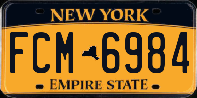 NY license plate FCM6984