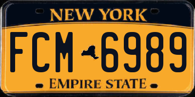 NY license plate FCM6989