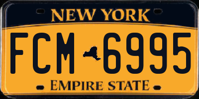 NY license plate FCM6995