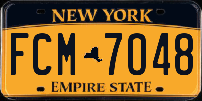 NY license plate FCM7048