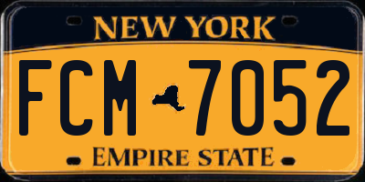NY license plate FCM7052