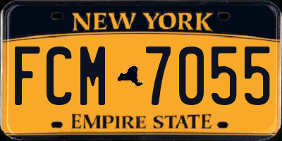 NY license plate FCM7055