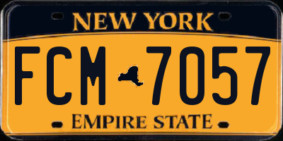 NY license plate FCM7057