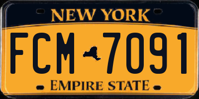 NY license plate FCM7091