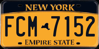 NY license plate FCM7152