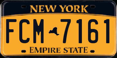NY license plate FCM7161