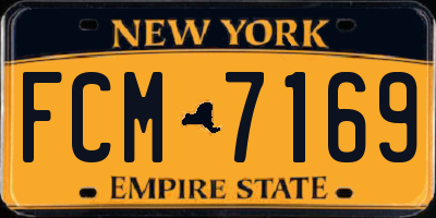 NY license plate FCM7169