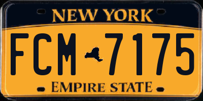 NY license plate FCM7175