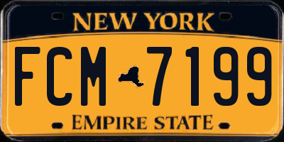 NY license plate FCM7199