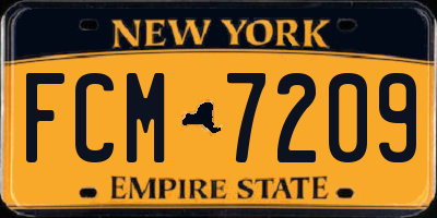 NY license plate FCM7209