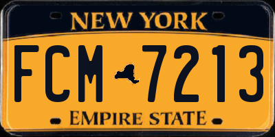 NY license plate FCM7213