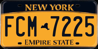 NY license plate FCM7225