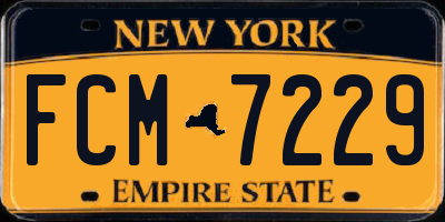 NY license plate FCM7229