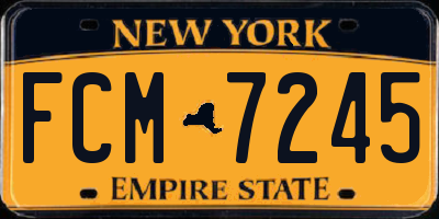 NY license plate FCM7245