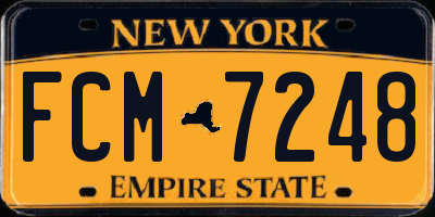 NY license plate FCM7248