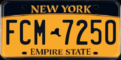 NY license plate FCM7250