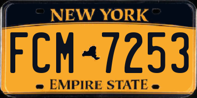 NY license plate FCM7253