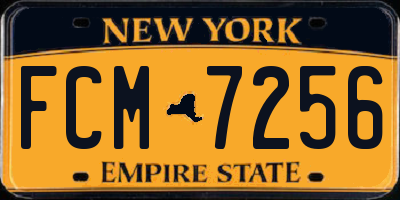 NY license plate FCM7256