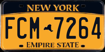 NY license plate FCM7264