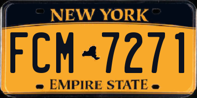 NY license plate FCM7271