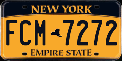 NY license plate FCM7272