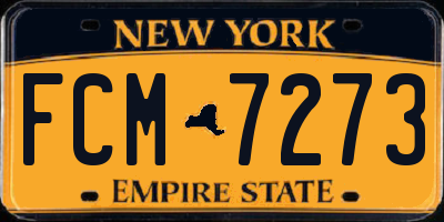 NY license plate FCM7273