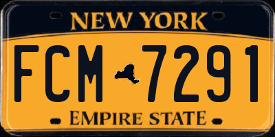 NY license plate FCM7291