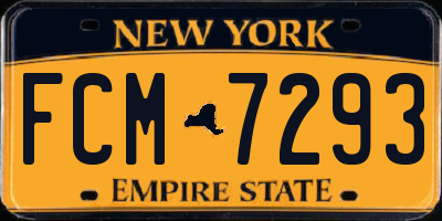 NY license plate FCM7293