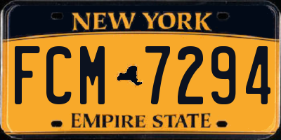 NY license plate FCM7294