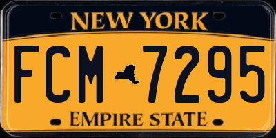 NY license plate FCM7295