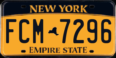NY license plate FCM7296