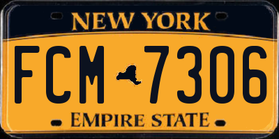 NY license plate FCM7306