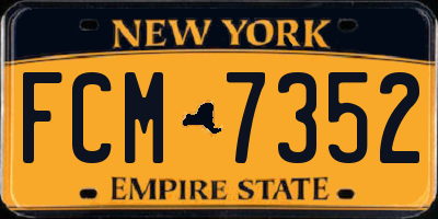 NY license plate FCM7352