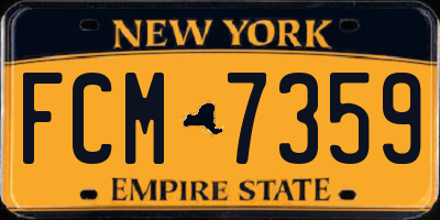NY license plate FCM7359
