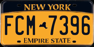NY license plate FCM7396