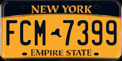 NY license plate FCM7399
