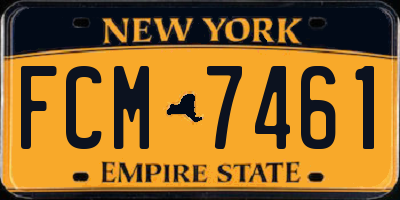 NY license plate FCM7461