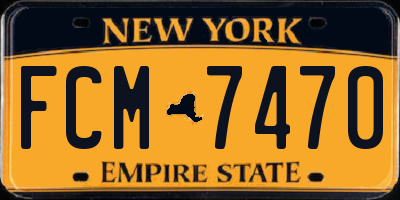 NY license plate FCM7470