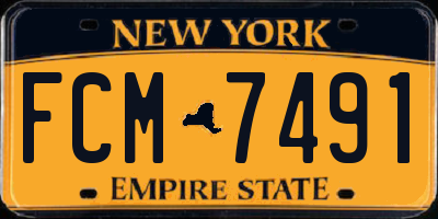 NY license plate FCM7491