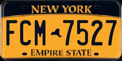 NY license plate FCM7527