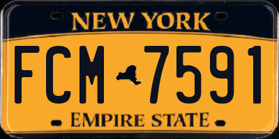 NY license plate FCM7591