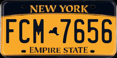 NY license plate FCM7656