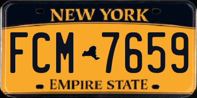 NY license plate FCM7659