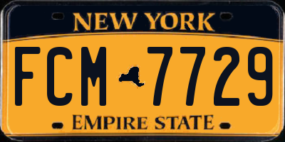 NY license plate FCM7729