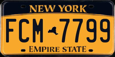 NY license plate FCM7799