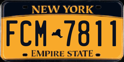 NY license plate FCM7811