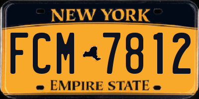NY license plate FCM7812